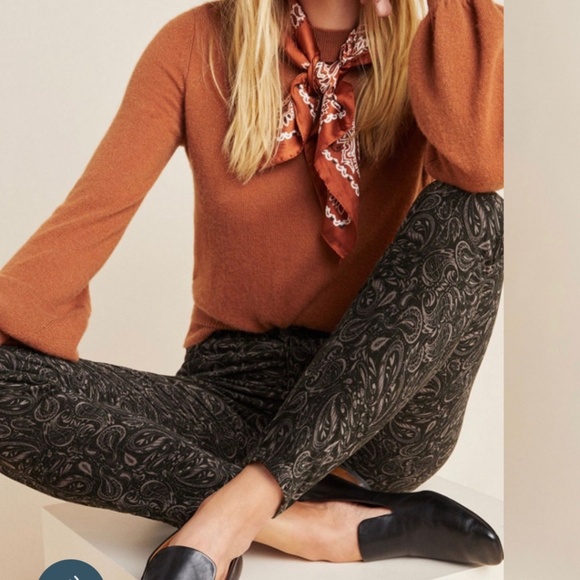 Anthropologie AG velvet paisley pants size 26 - Picture 1 of 7